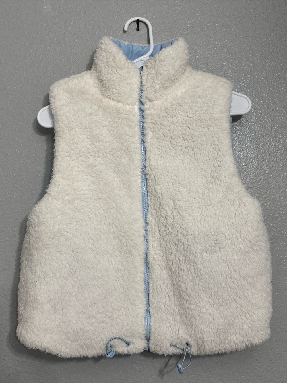 No Boundaries Reversible Cream Sherpa Vest